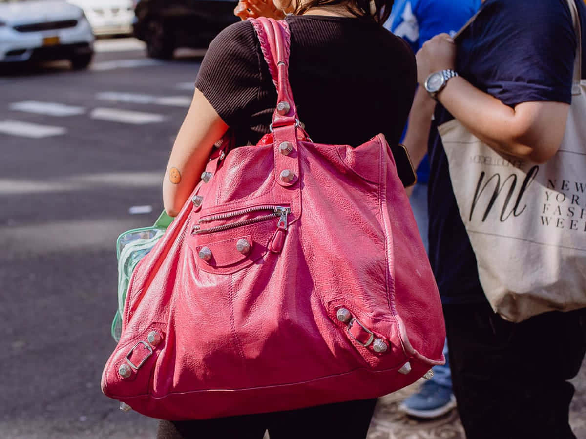 Balenciaga Rose Thulian Agneau Handbag