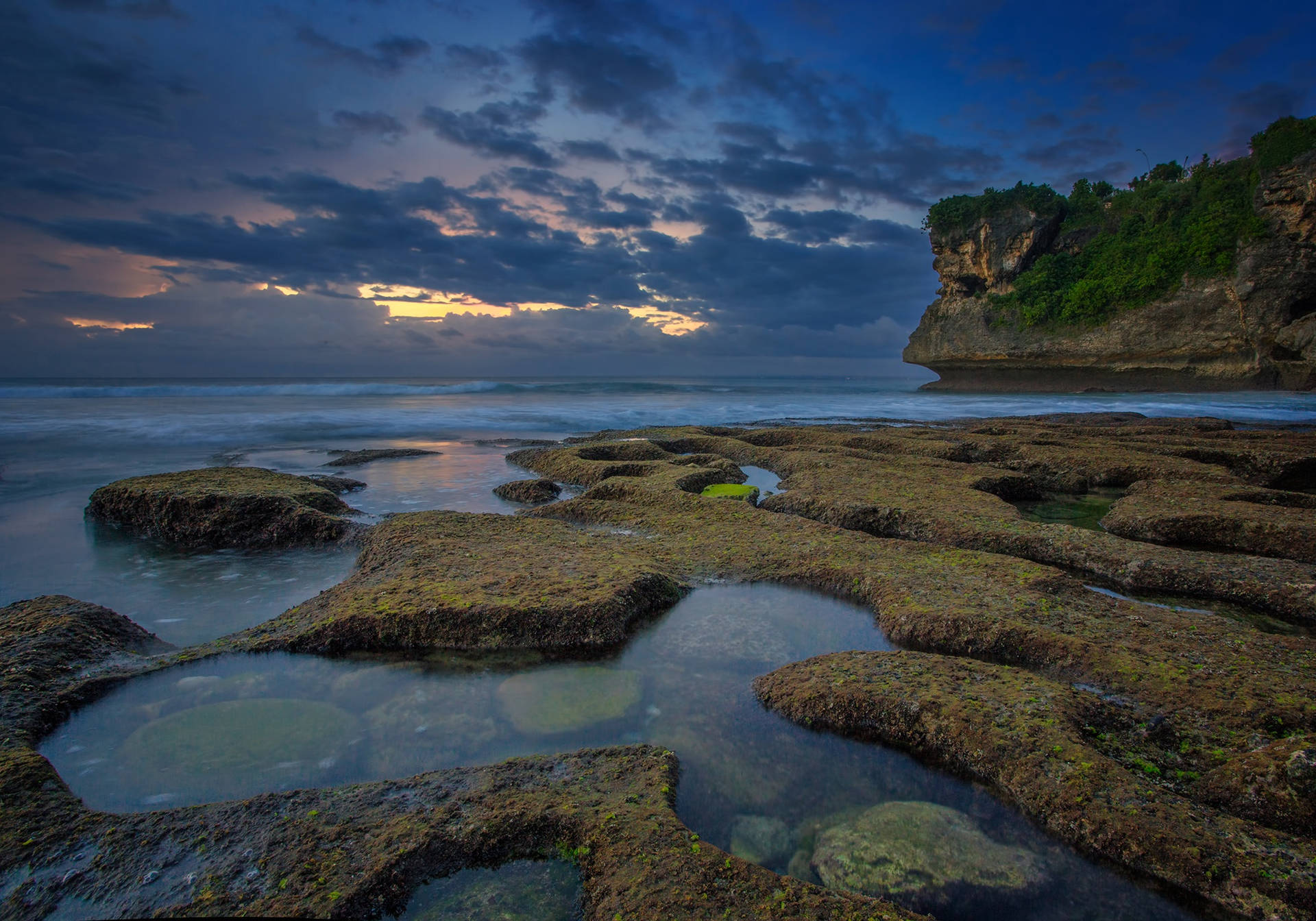 Bali Low Tide Indonesia Background