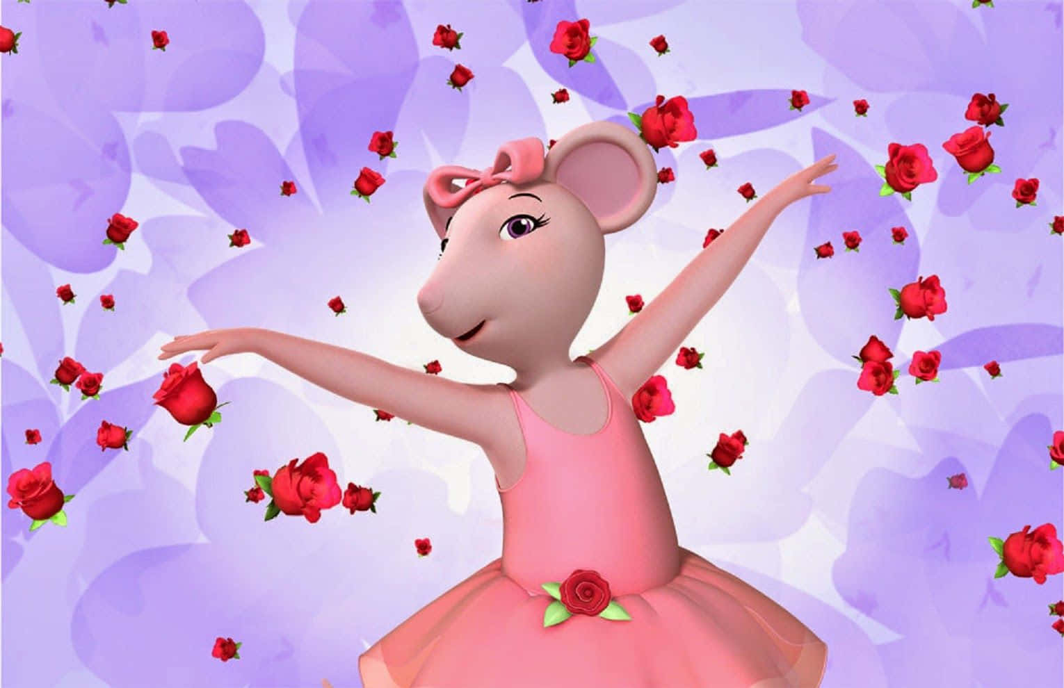 Ballerina Angelina Mouseling Cartoon Background
