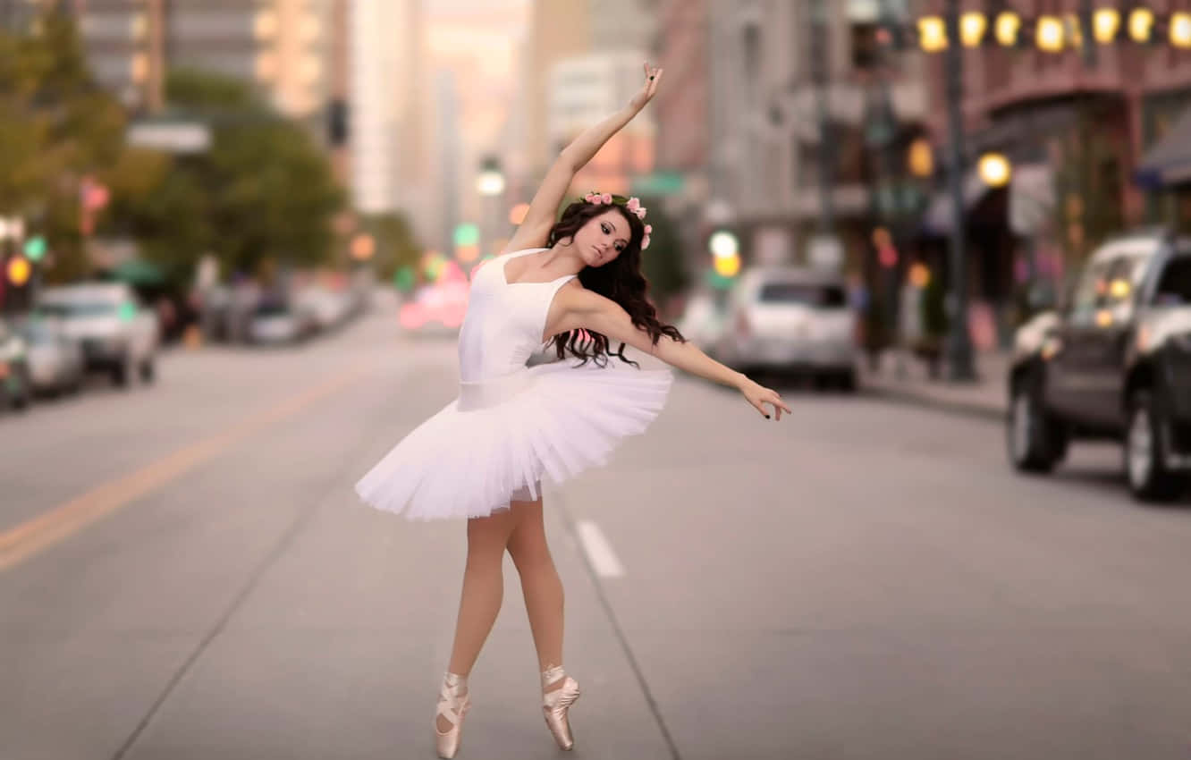 Ballerina Dancer City Pose Photography Background
