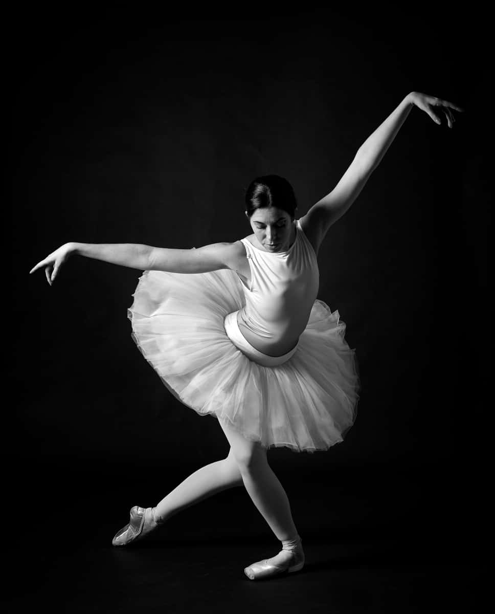 Ballerina Dancer Elegant Bow Photography Background