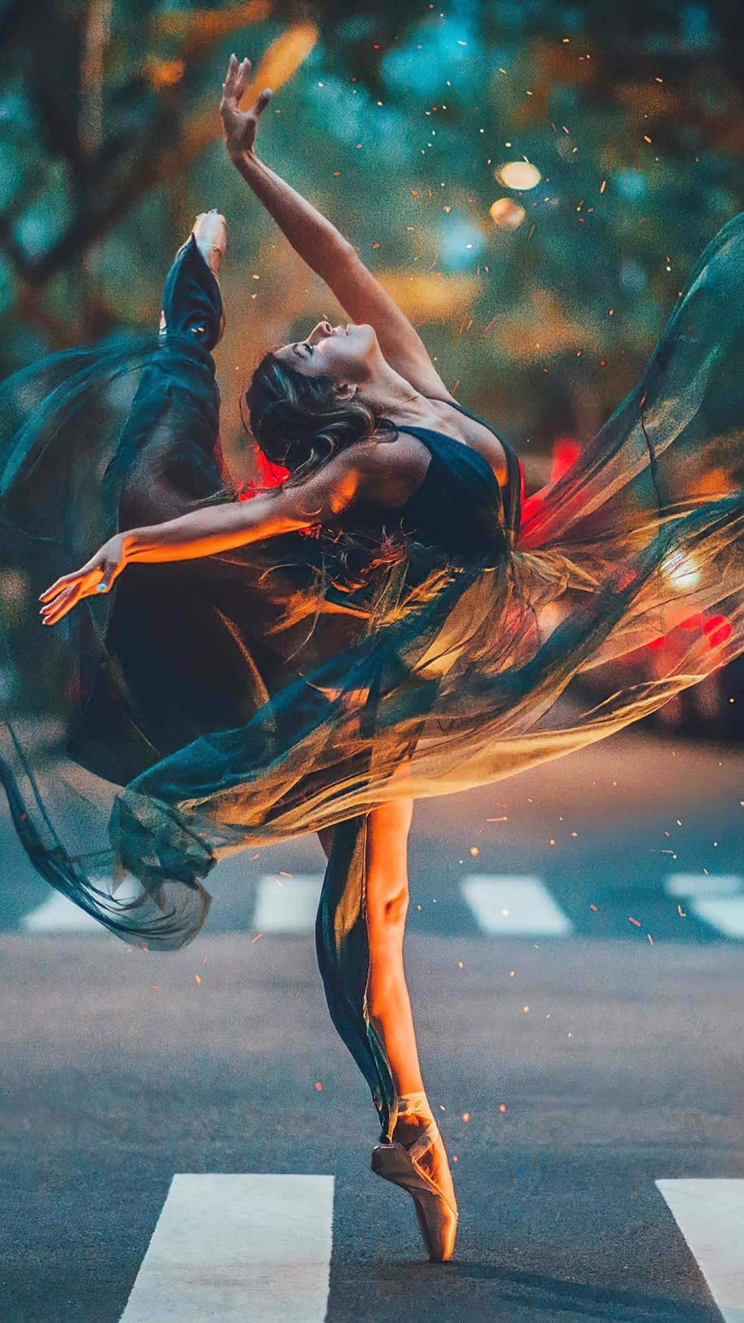 Ballerina Dancer Flowy Dress Photography Background