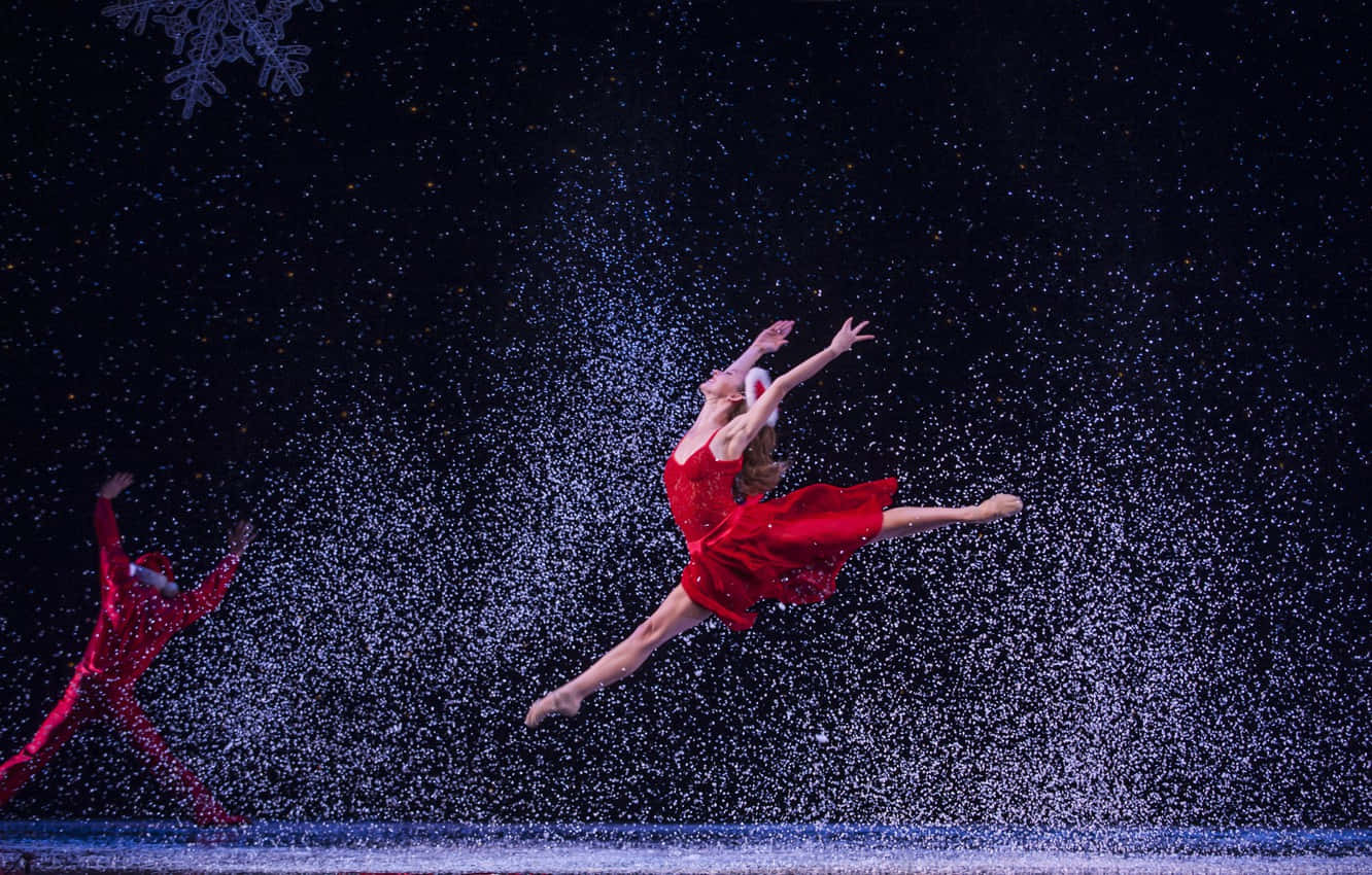 Ballerina Dancer Jump Snow Photography