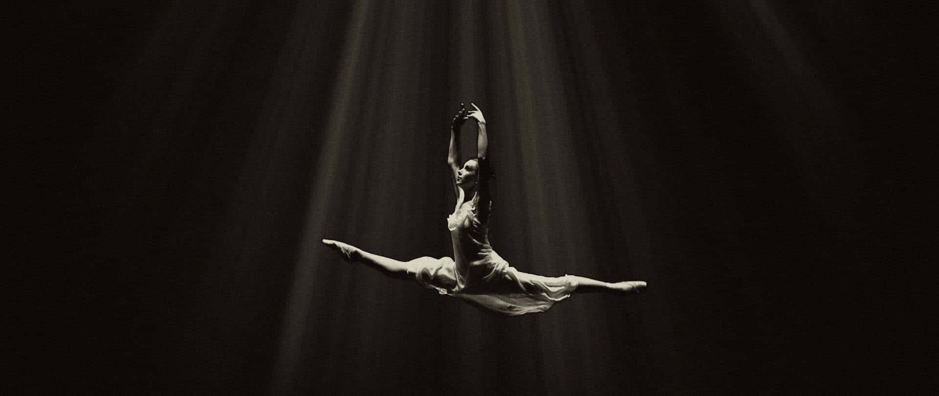 Ballerina Dancer Mid Air Leap Photography Background