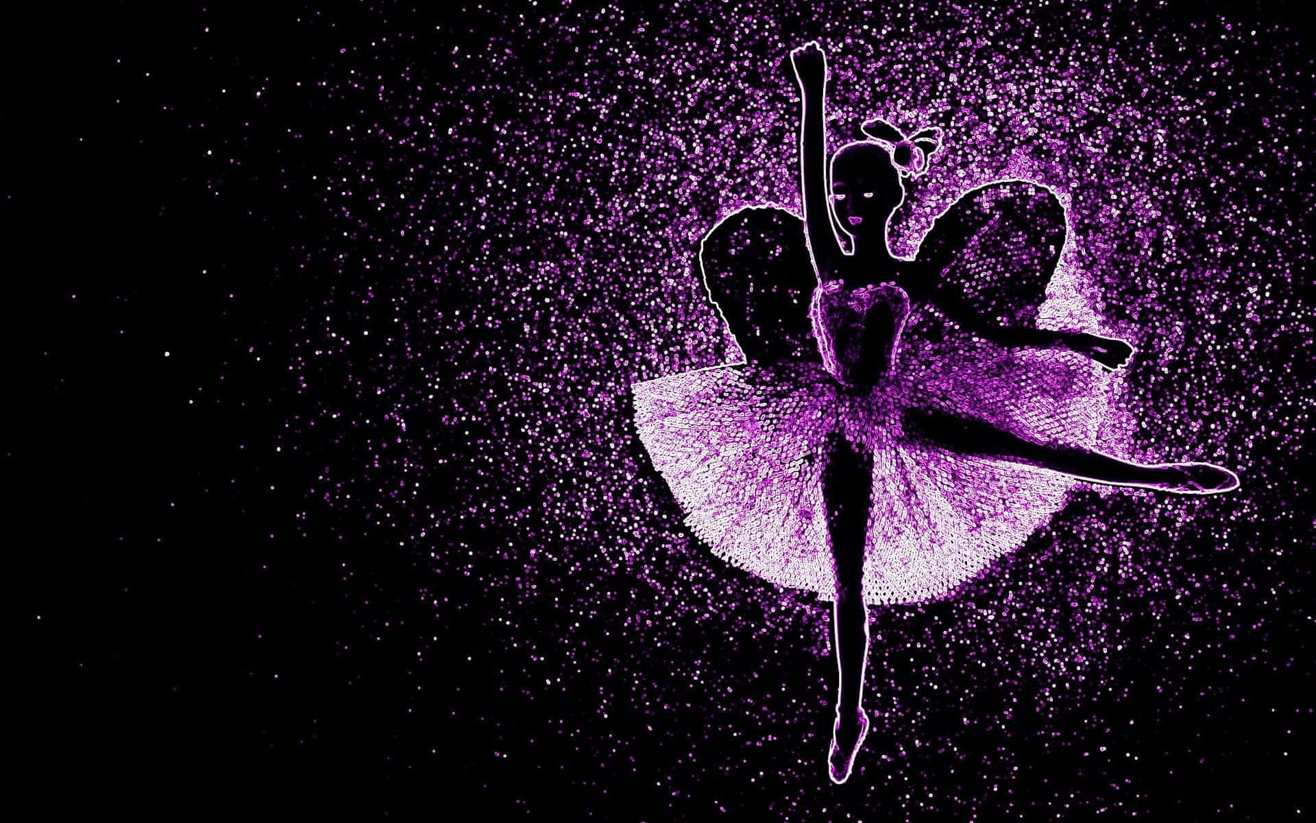 Ballerina Dancer Purple Angel Digital Art Background