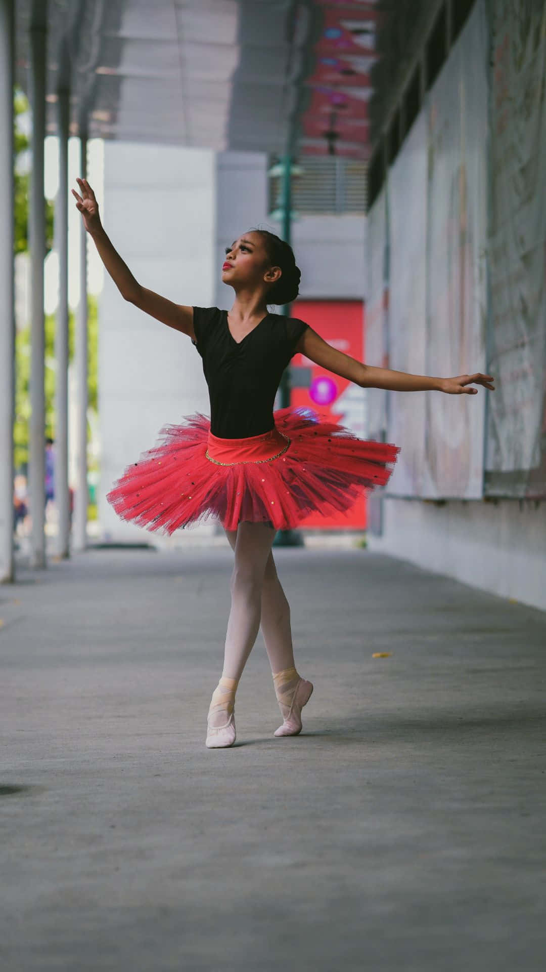 Ballerina Dancer Red Tutu Photography Background