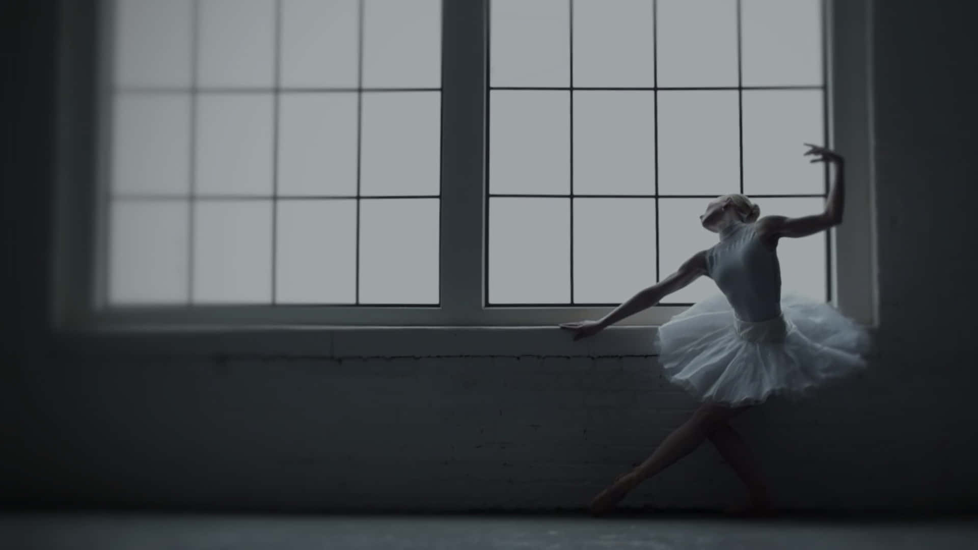 Ballerina Dancer Silhouette Black And White Photography