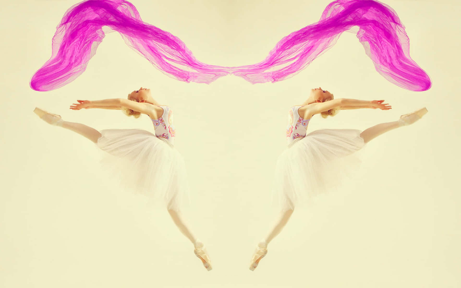 Ballerina Dancer Twin Watercolor Blot Art Background