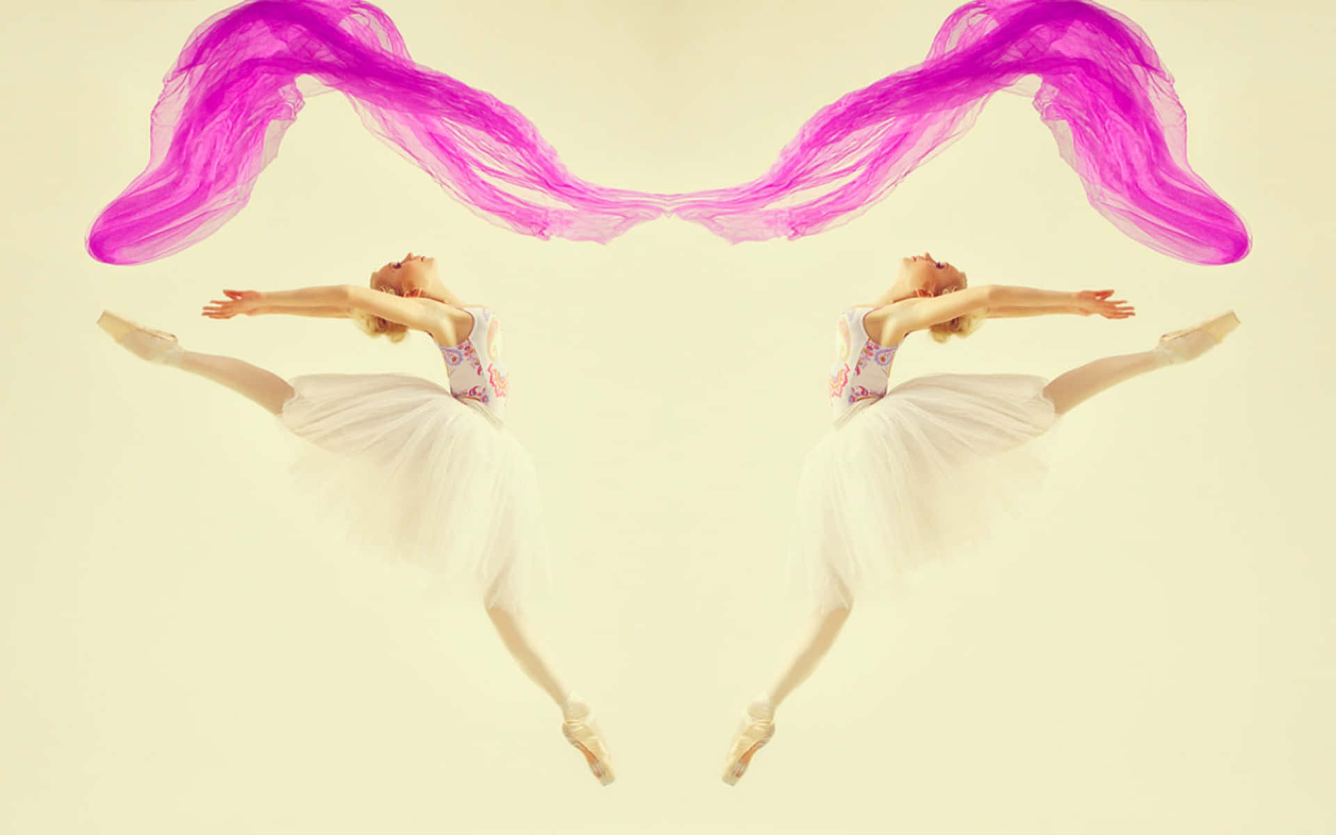 Ballerina Dancer Twin Watercolor Blot Art