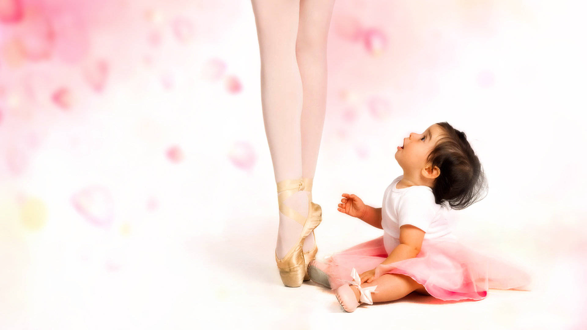 Ballet Dancer And Baby Background
