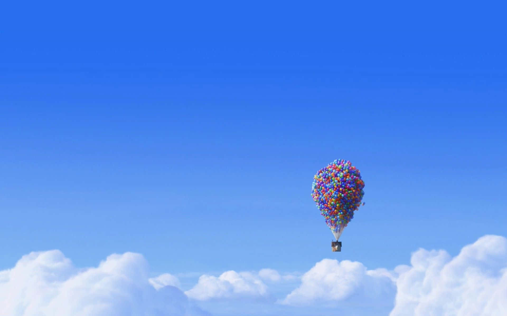 Balloon House Adventure Sky Background