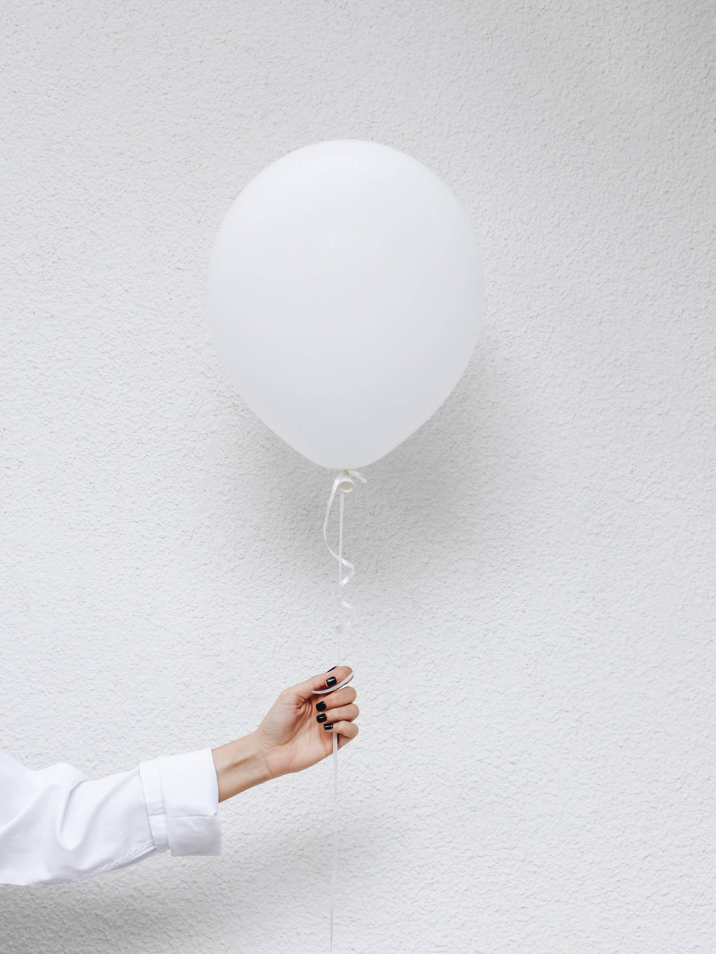 Balloon In White Aesthetic Background