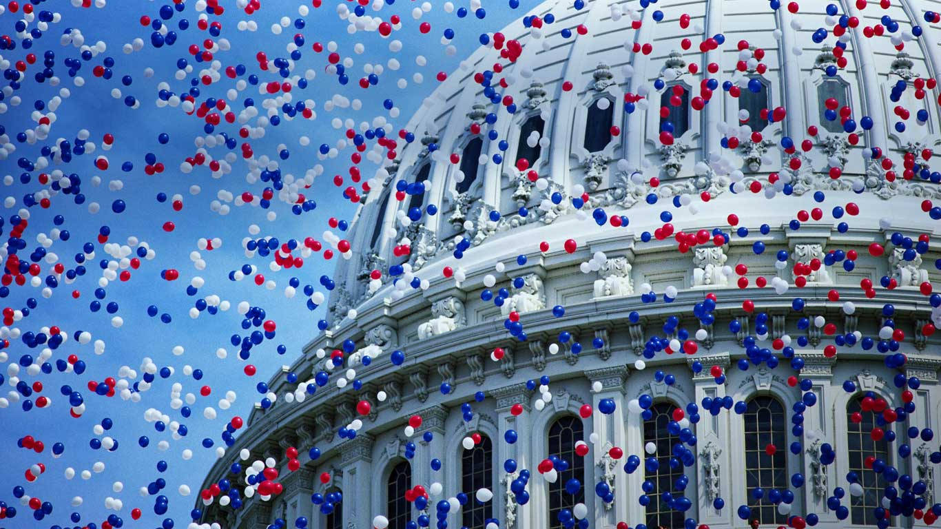 Balloons In United States Capitol