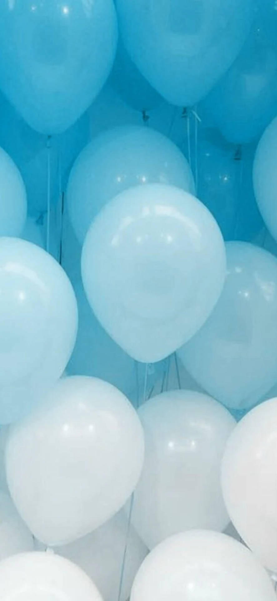 Balloons Light Blue Aesthetic Iphone Background