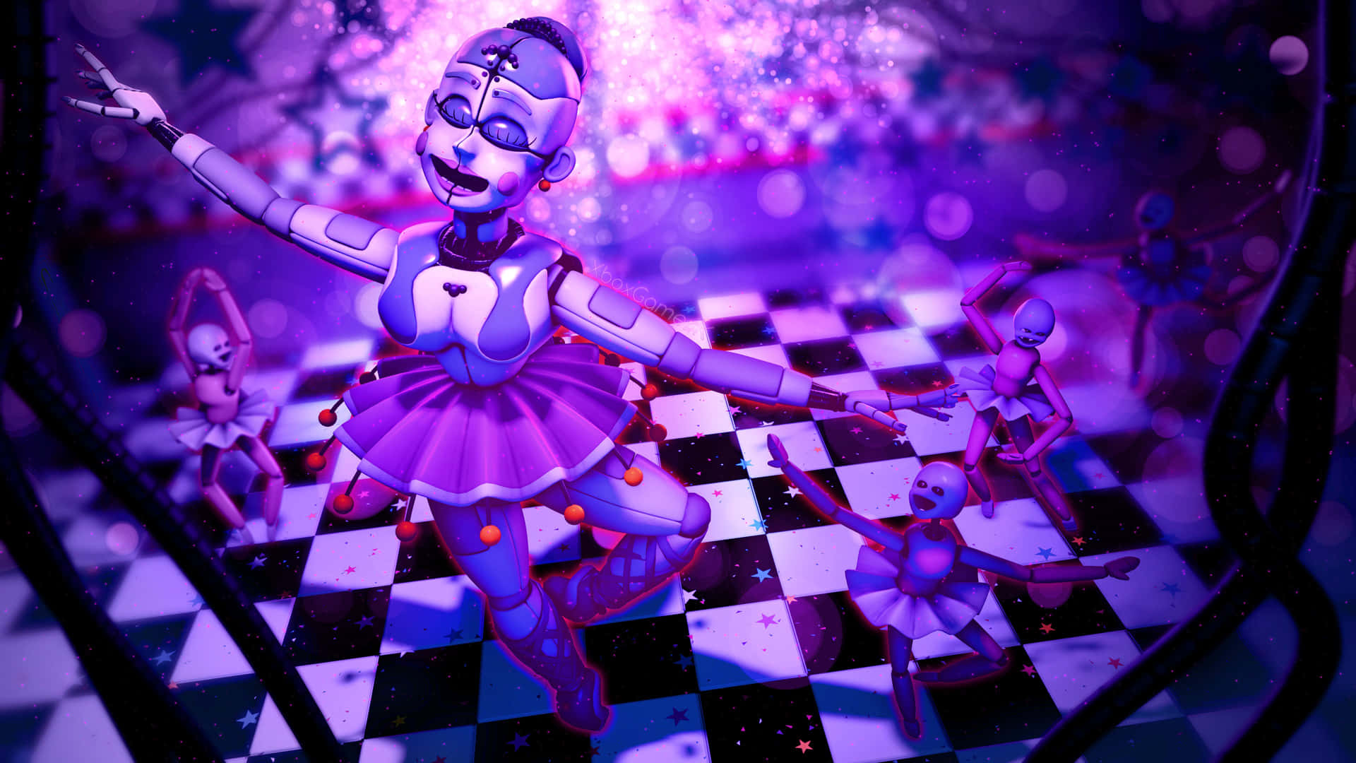 Ballora Checkerboard Floor Background