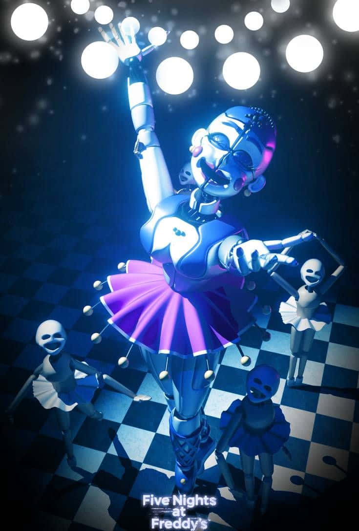 Ballora Lights Checkerboard Logo Background