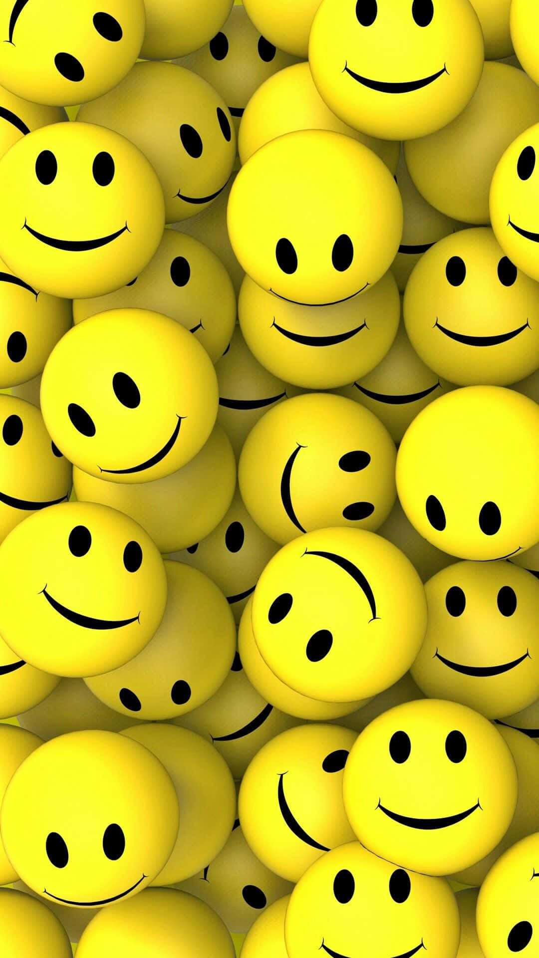 Balls With Happy Smile Face Background
