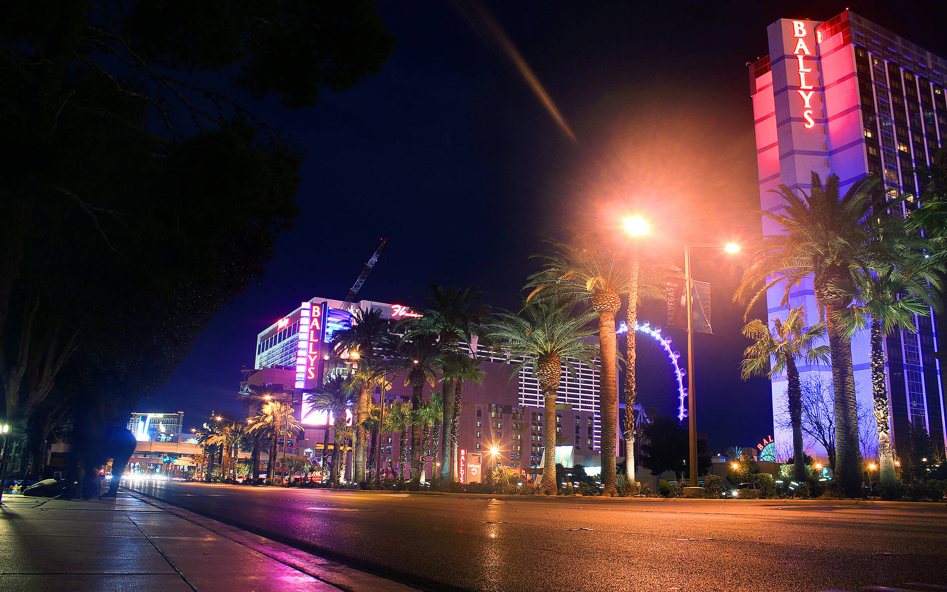 Bally's Las Vegas Street Lights Background