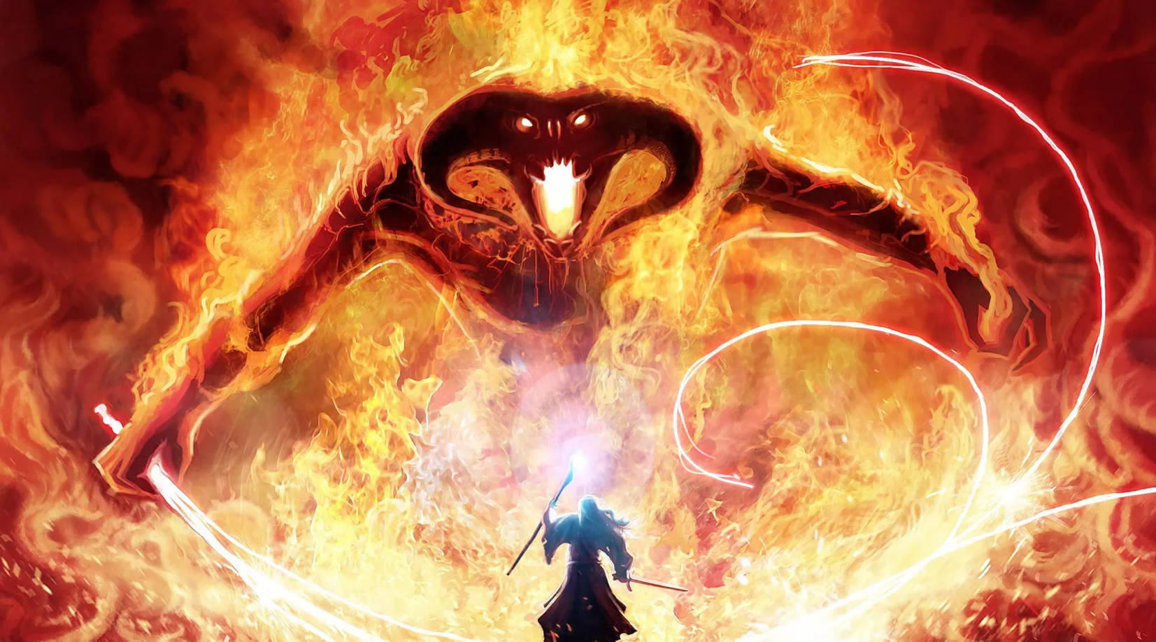 Balrog 4k Lord Of The Rings Background