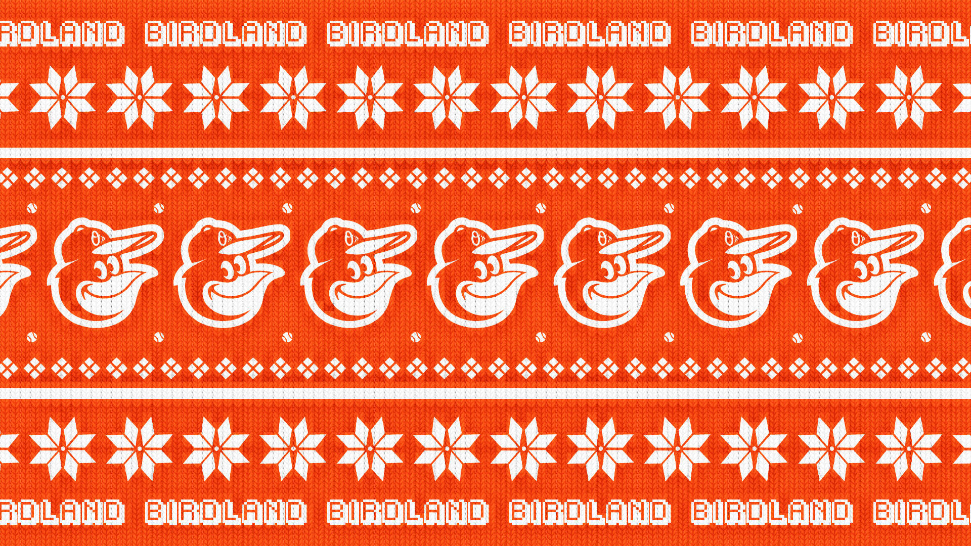Baltimore Orioles Knitted Design Background