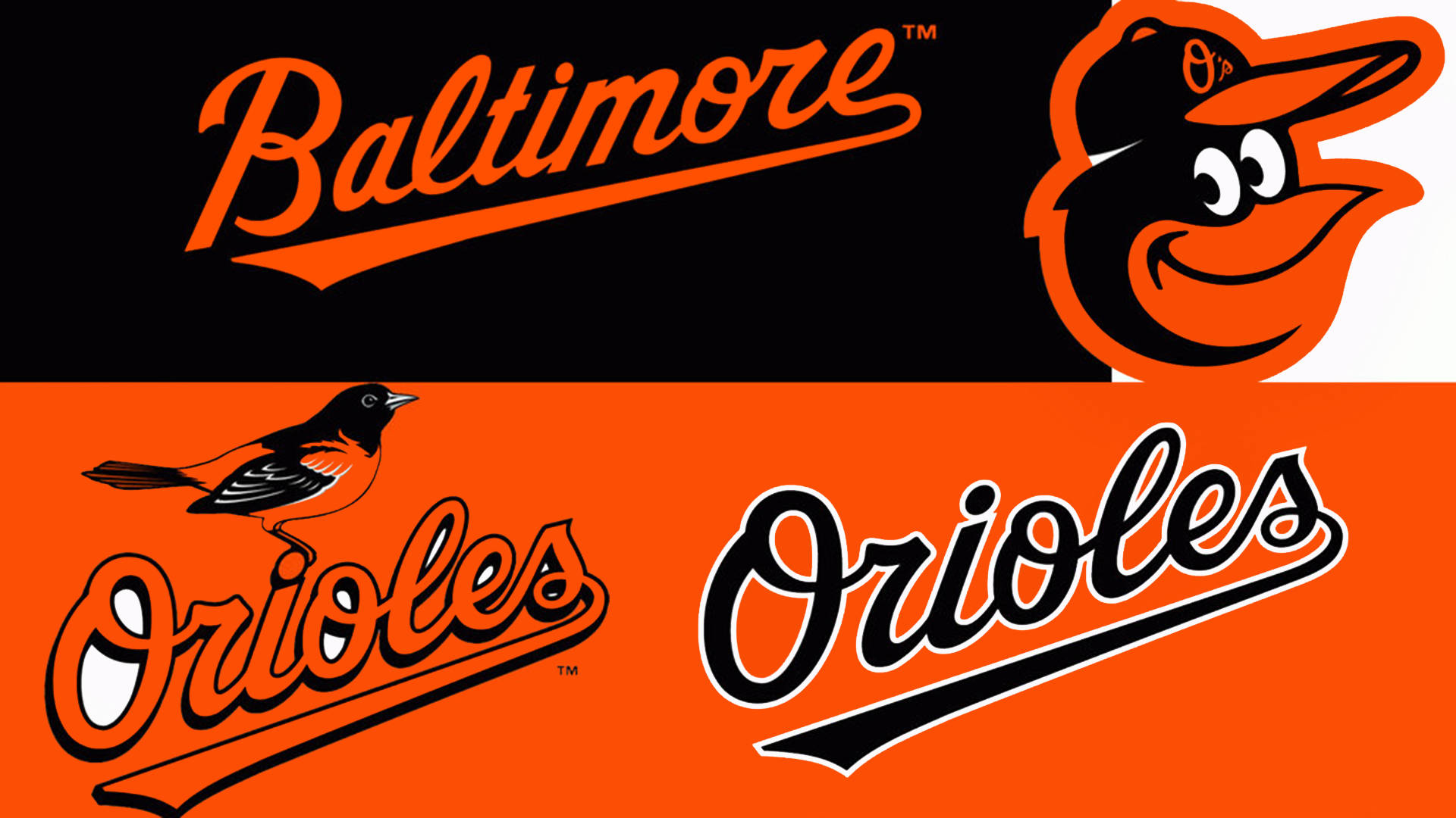 Baltimore Orioles Logo And Wordmark Background