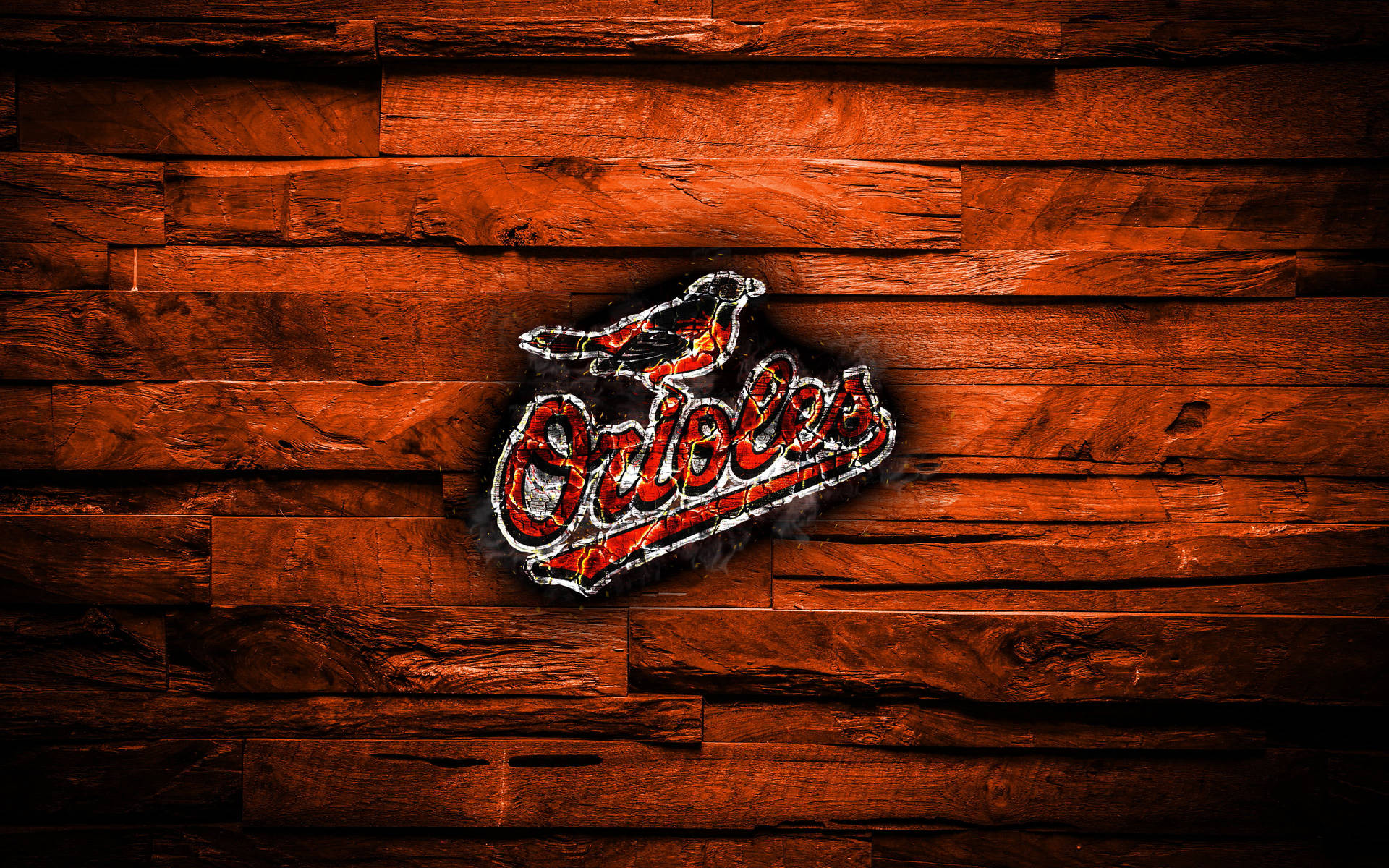 Baltimore Orioles Scorched Logo Background