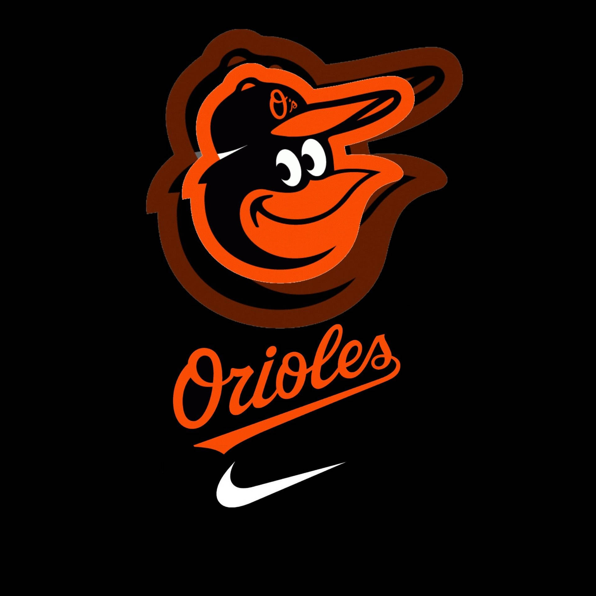 Baltimore Orioles Team Collection With Nike Symbol Background