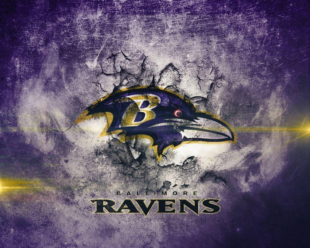 Baltimore Ravens Abstract Concrete Logo Background