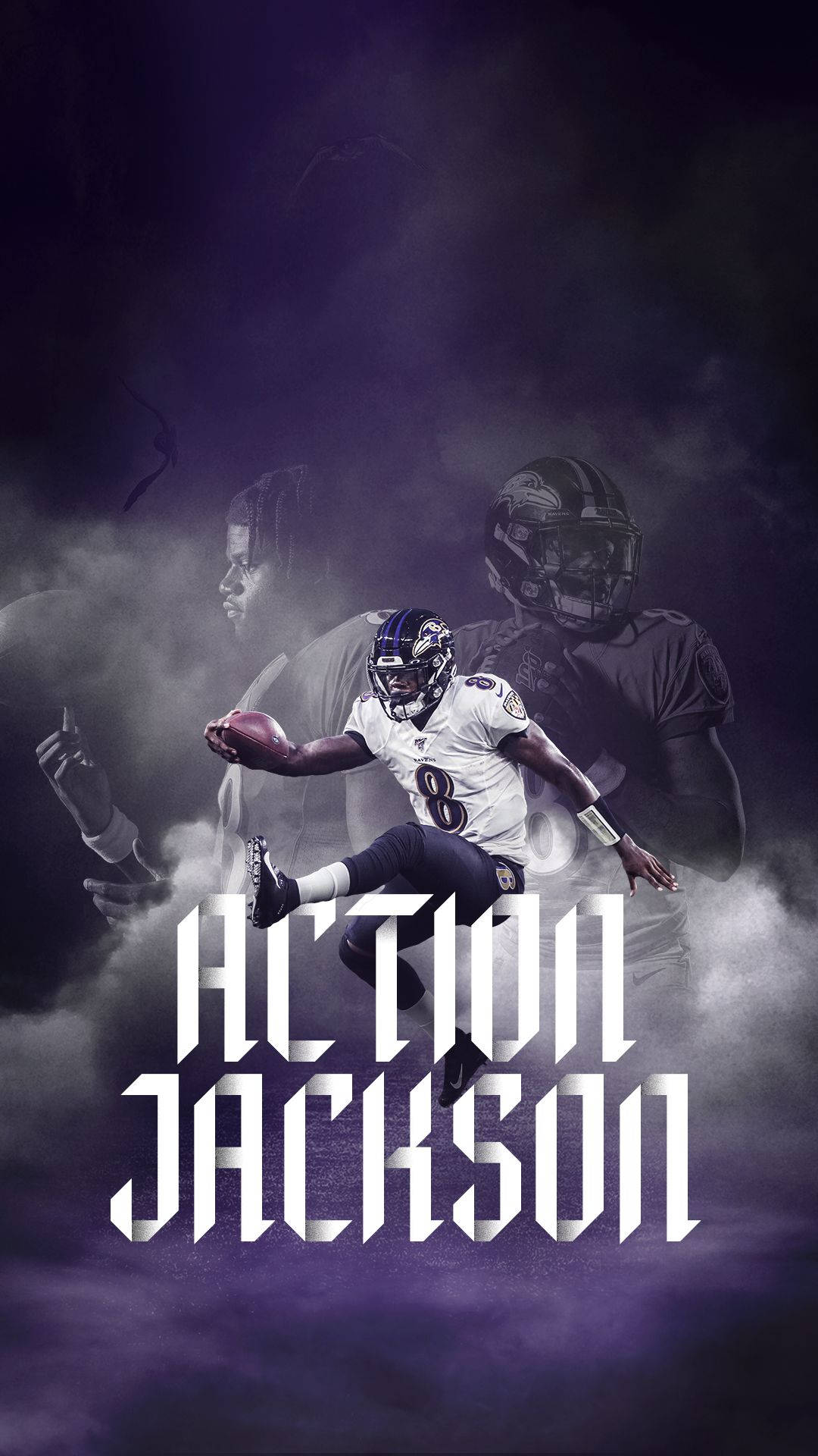 Baltimore Ravens Action Jackson Poster Background