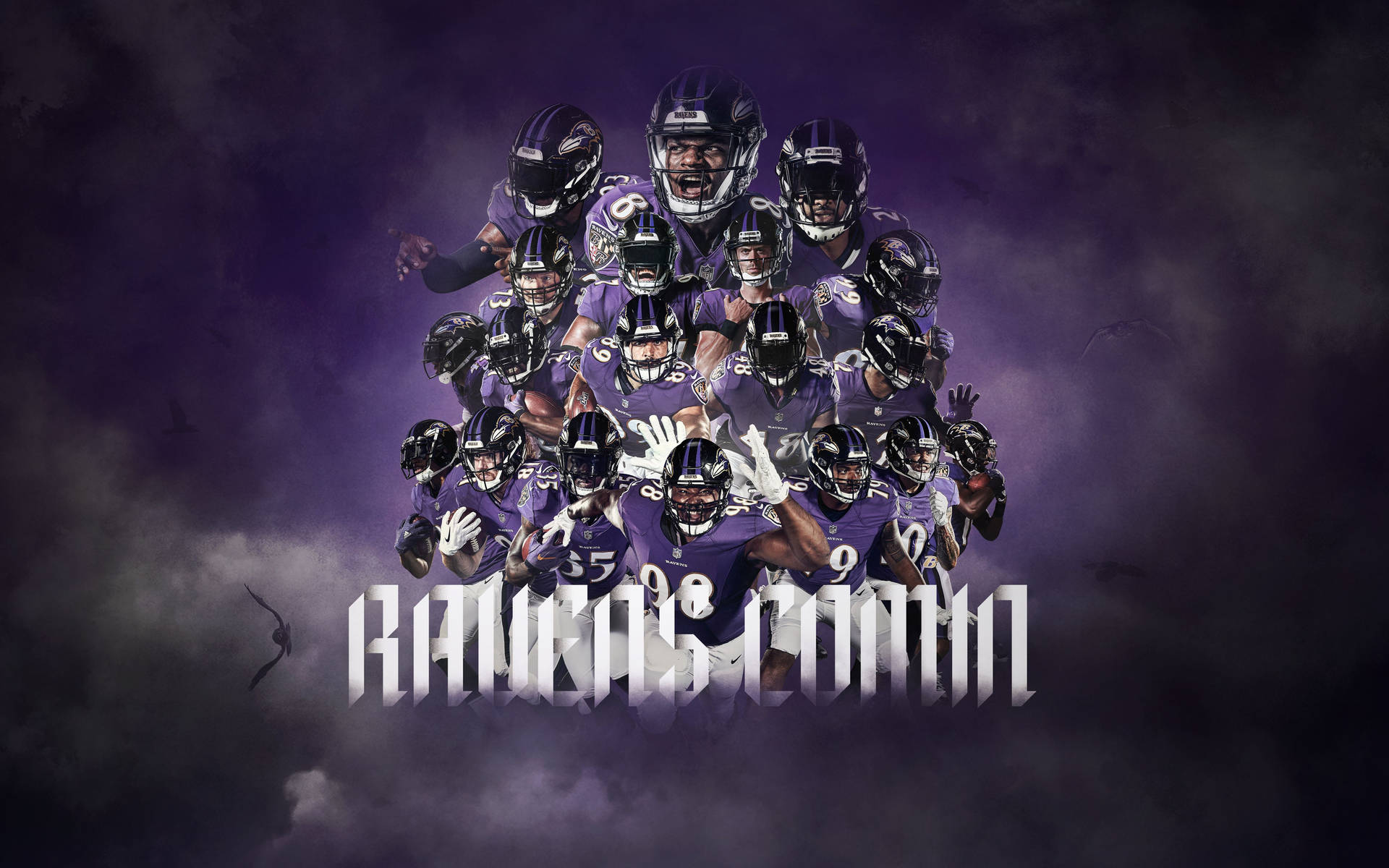 Baltimore Ravens Football Players Poster Background