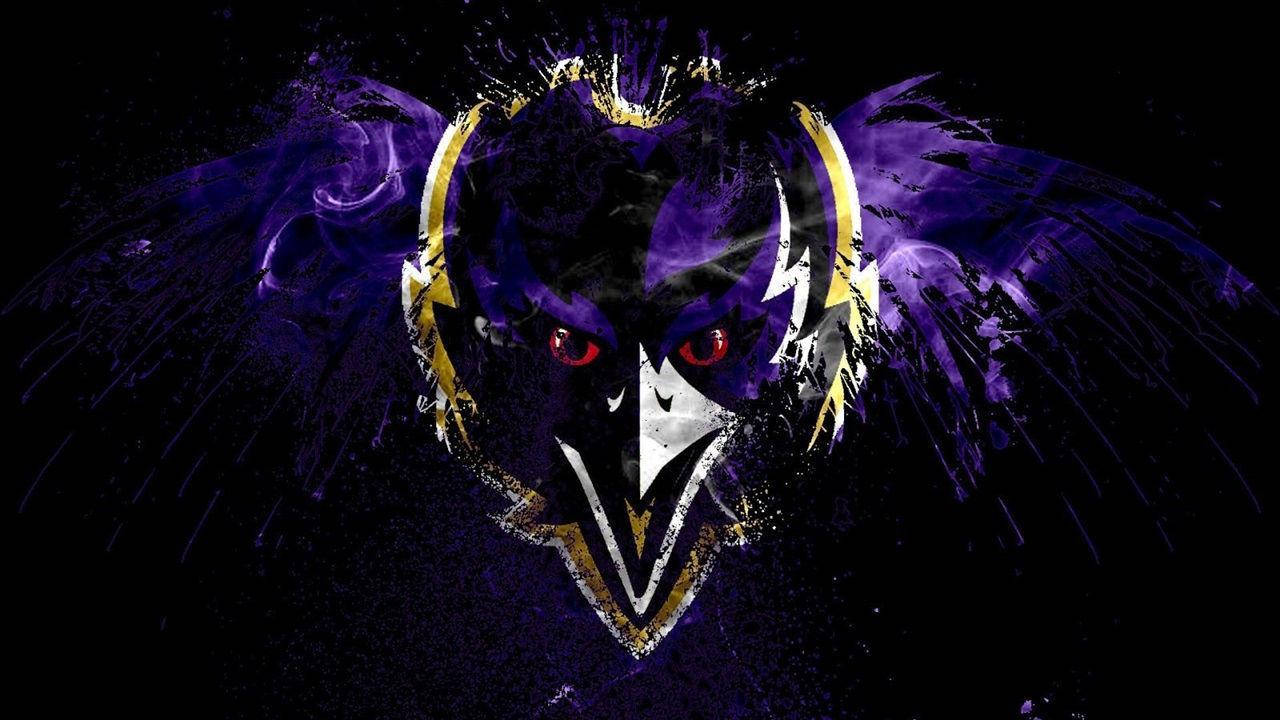 Baltimore Ravens Front Face Logo Art Background