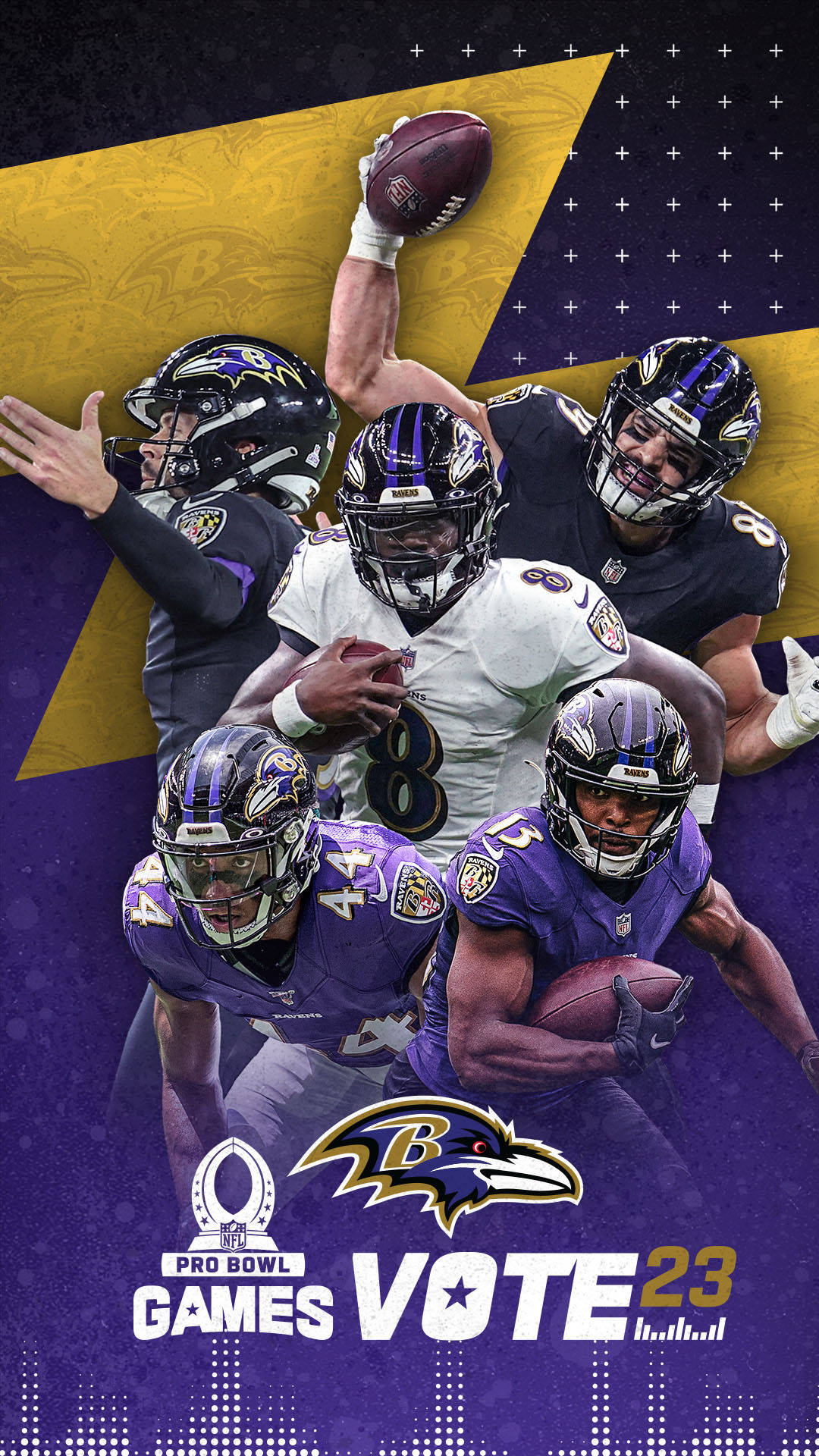 Baltimore Ravens Pro Bowlers Iphone Background