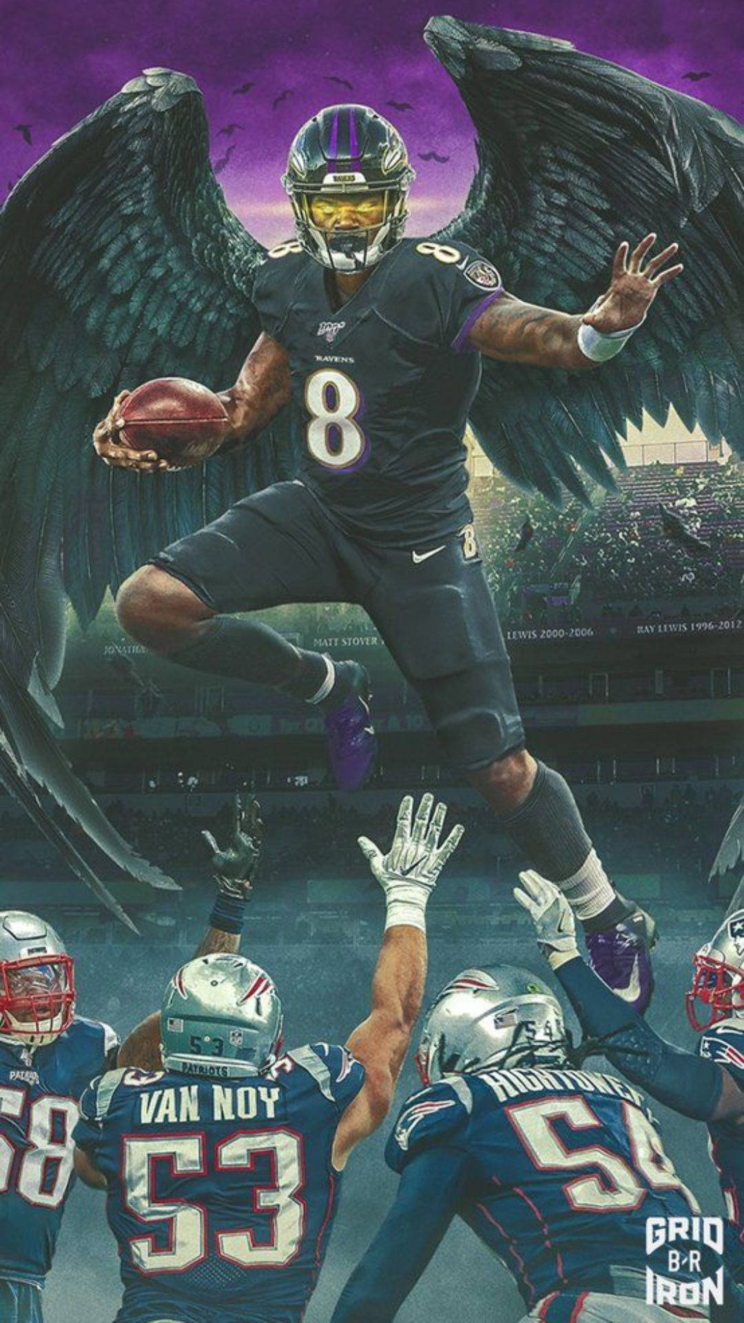 Baltimore Ravens Show Their Strength And Dominance On Their Iphone Background