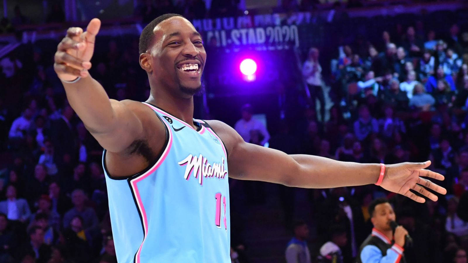 Bam Adebayo Happy Look Background