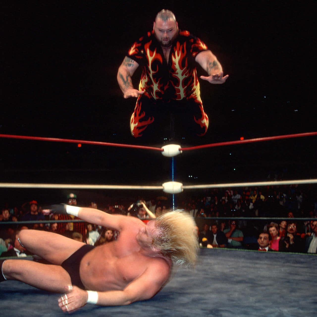 Bam Bam Bigelow Attacking Barry Windham Background