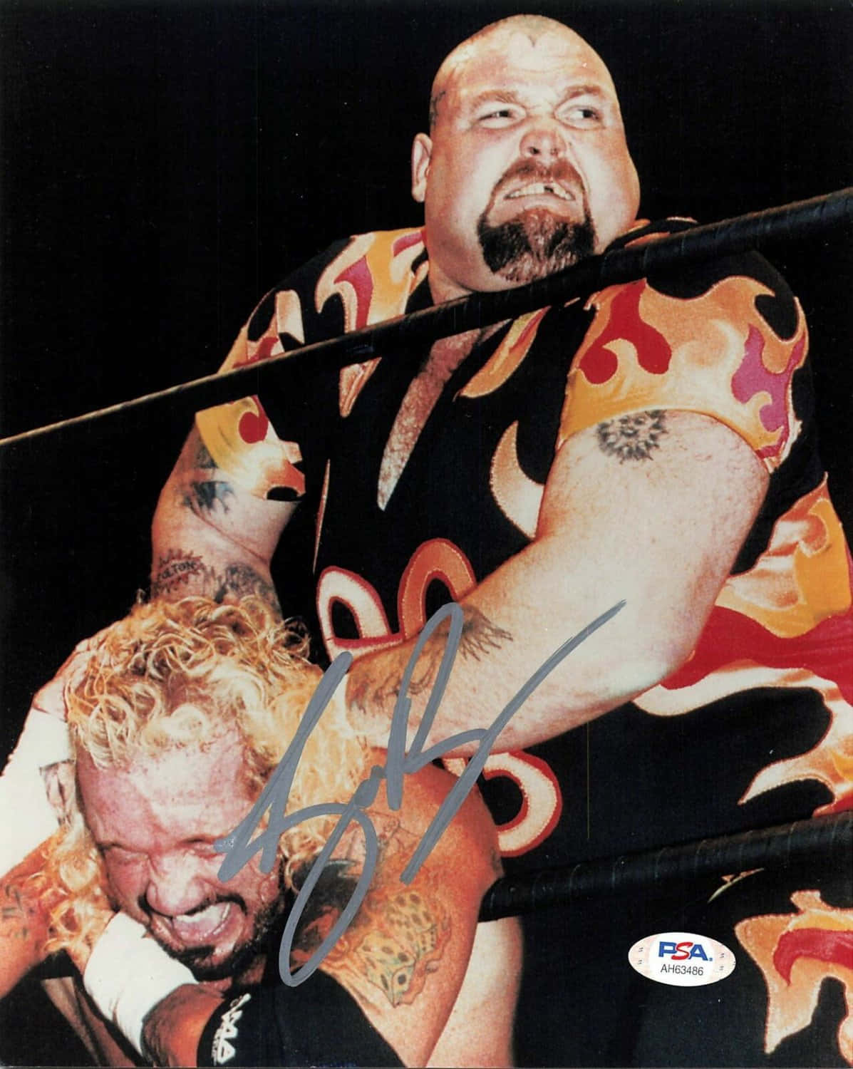 Bam Bam Bigelow Signed Autograph Wwe Wrestling Background