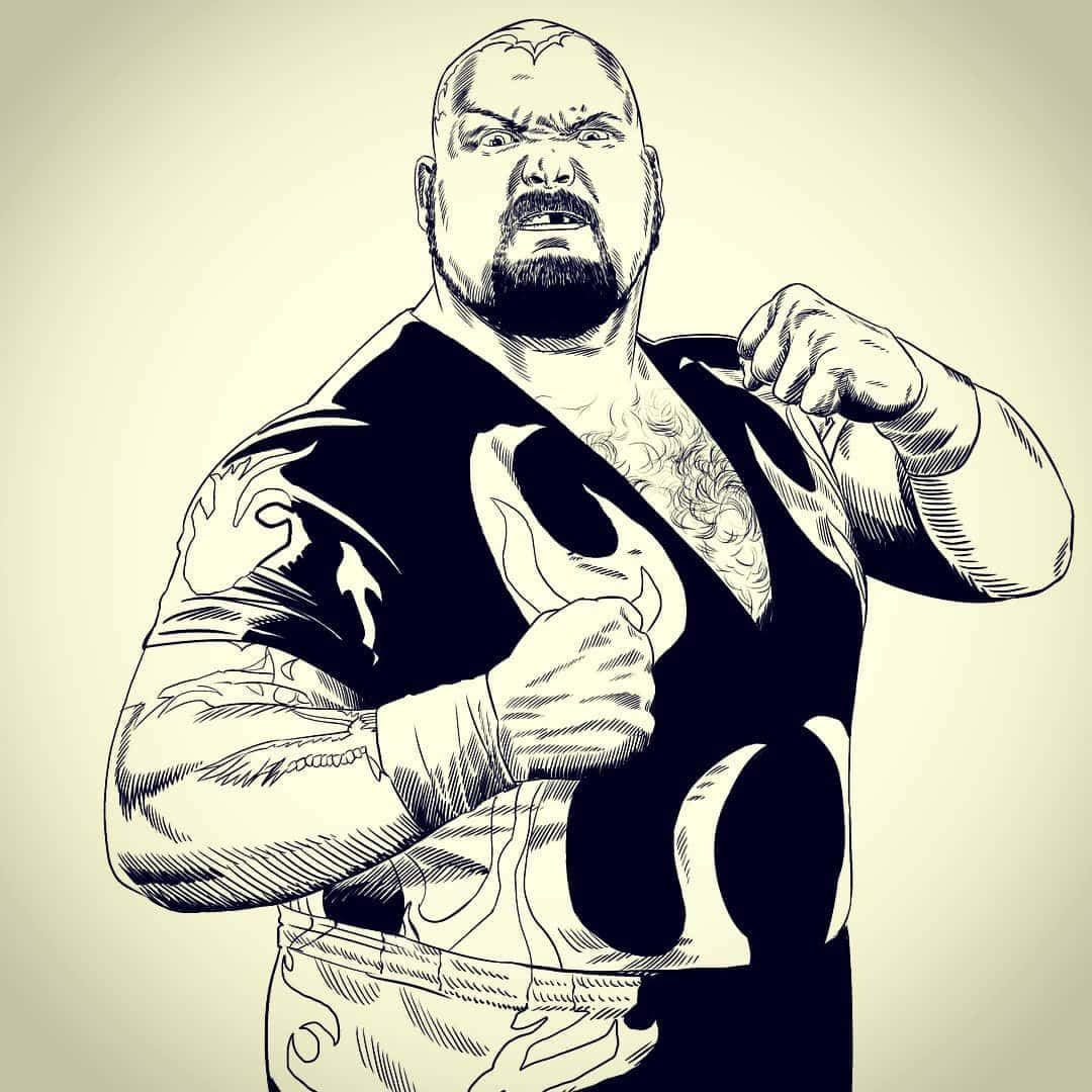 Bam Bam Bigelow Wwe Drawing Illustration Art Background