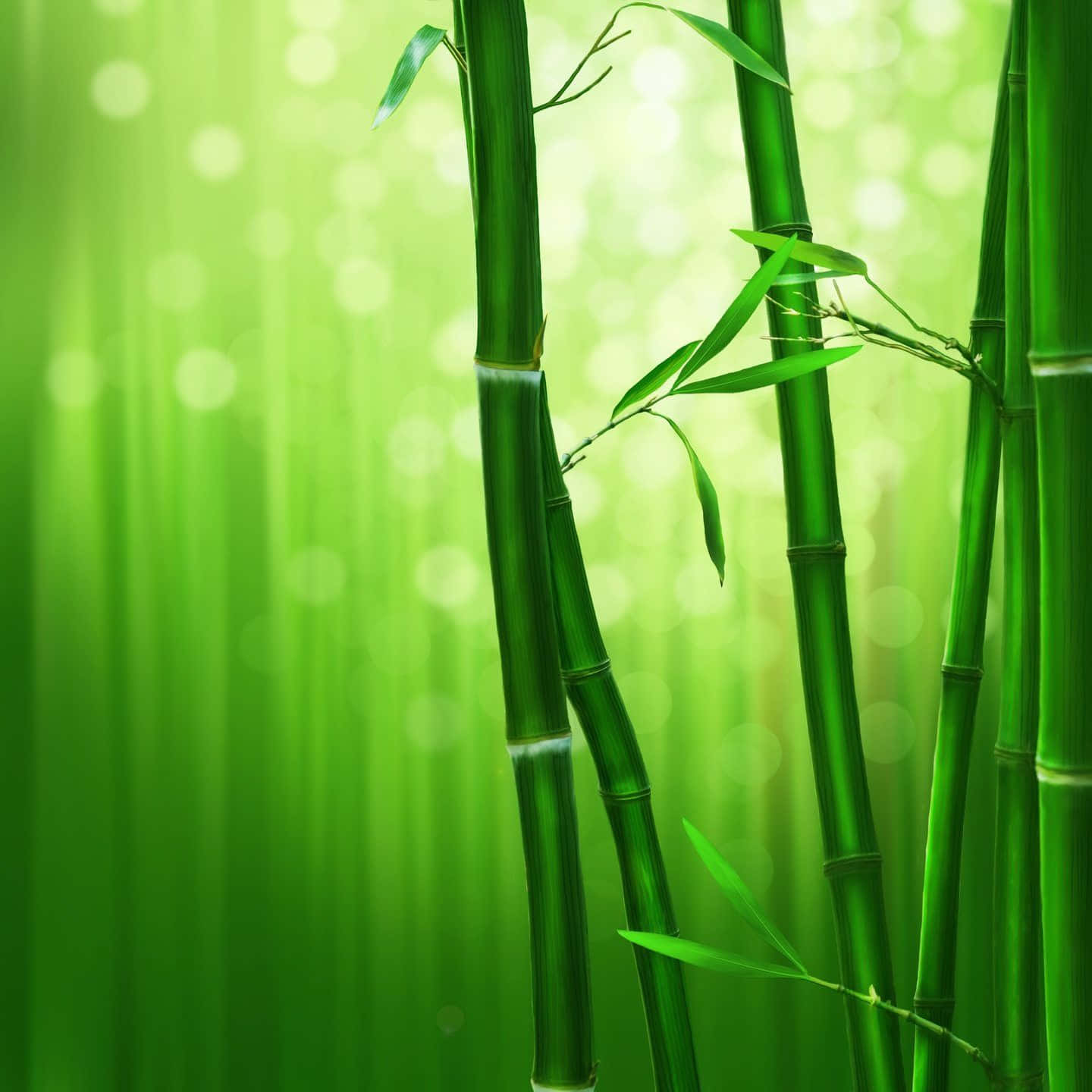 Bamboo Background With Bokeh And Bokeh