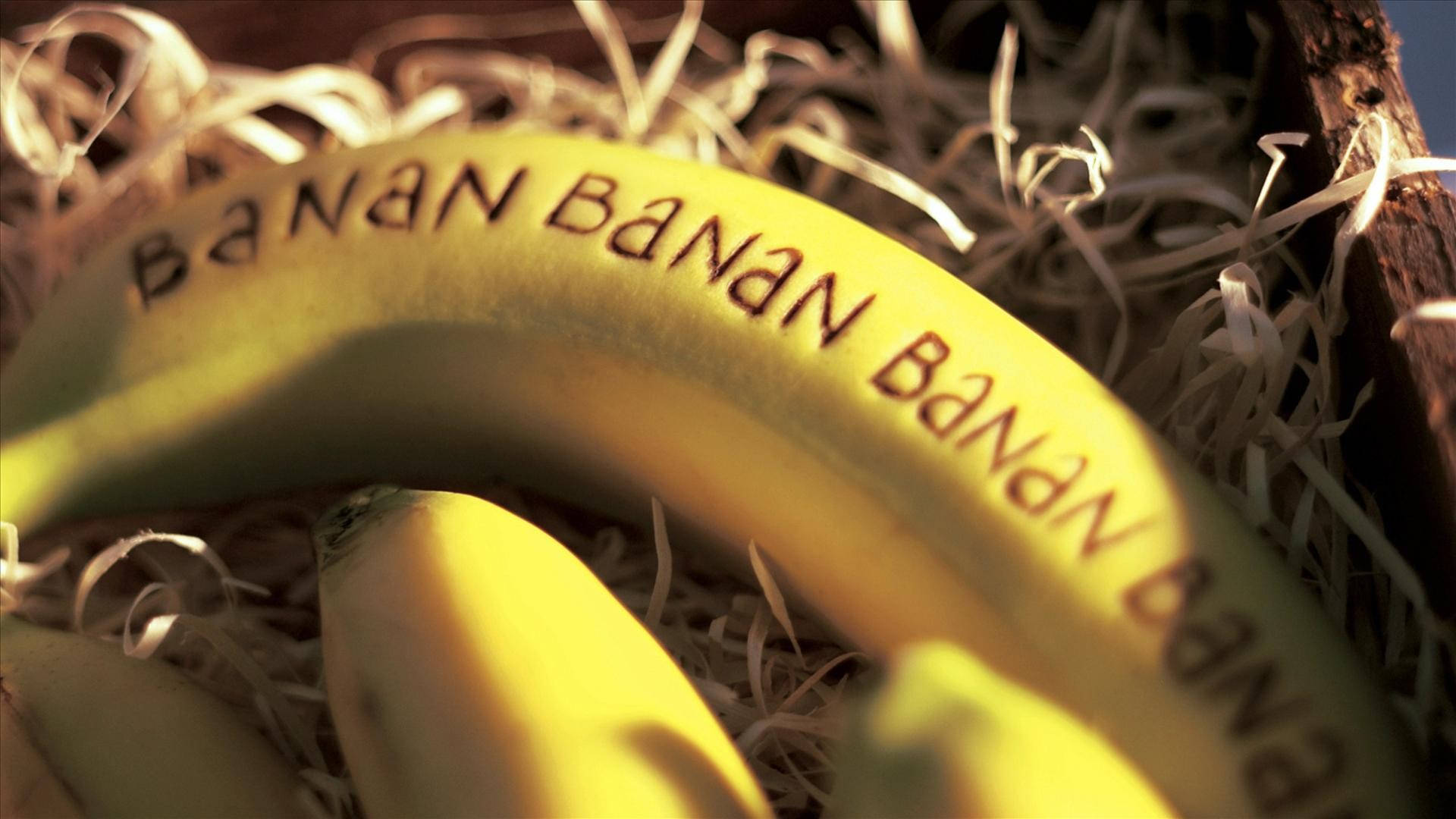 Banana Carved Lettering Background