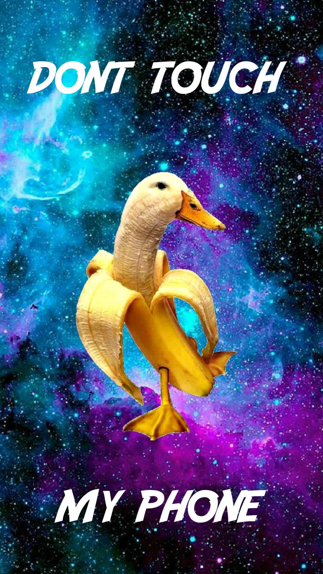 Banana Duck Funny Get Off My Phone Background