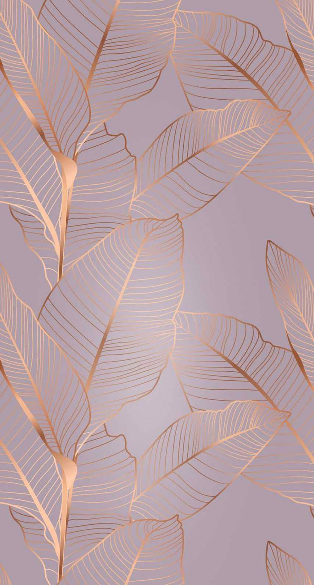 Banana Leaves Rose Gold Iphone Background
