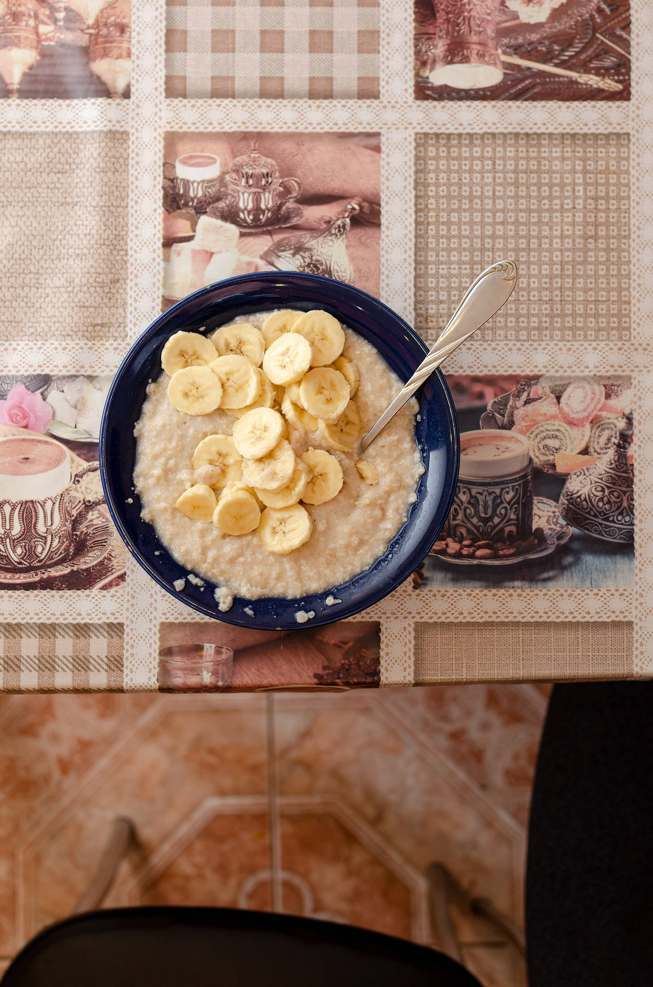 Banana Oatmeal Breakfast Background