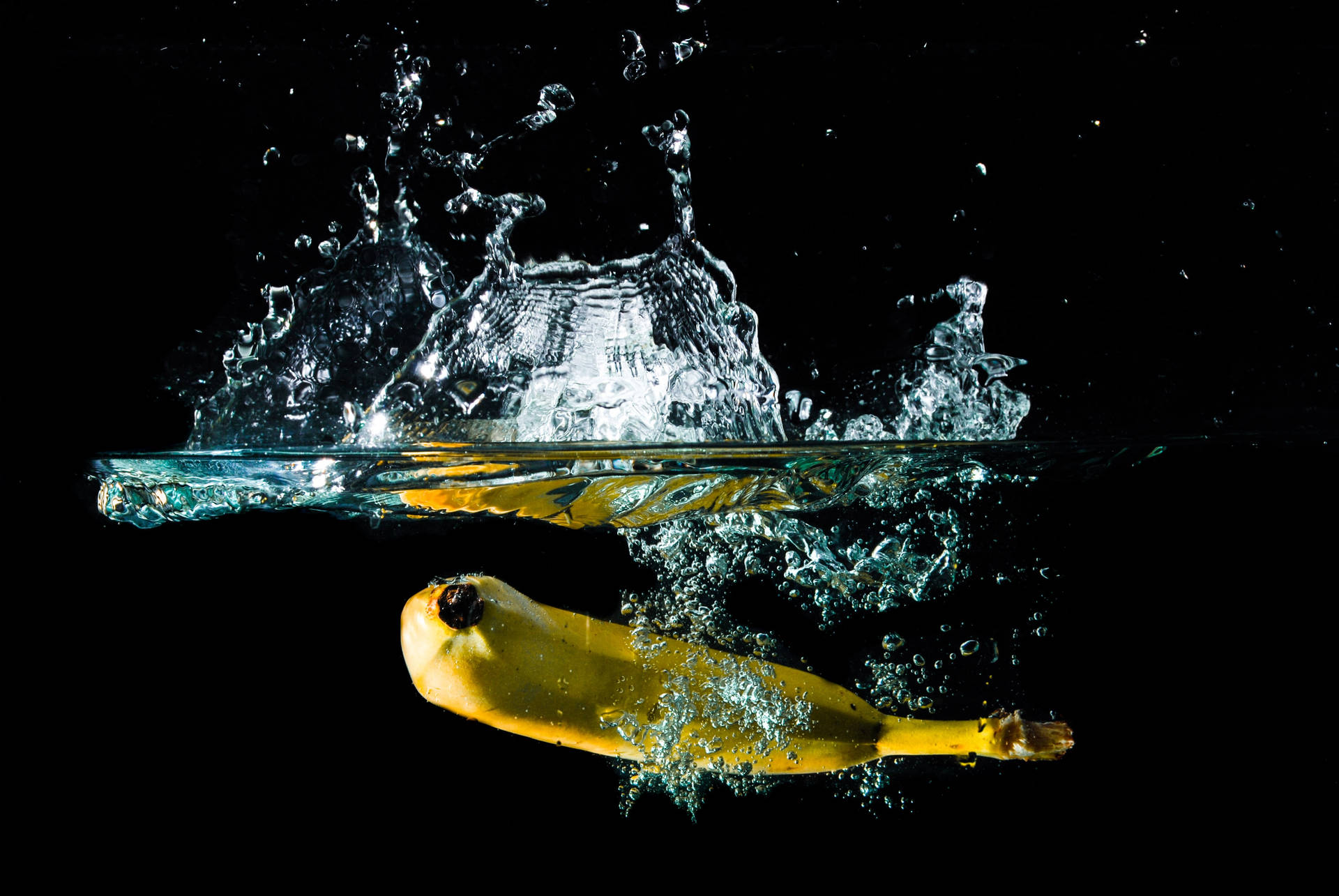 Banana Splash Underwater Background