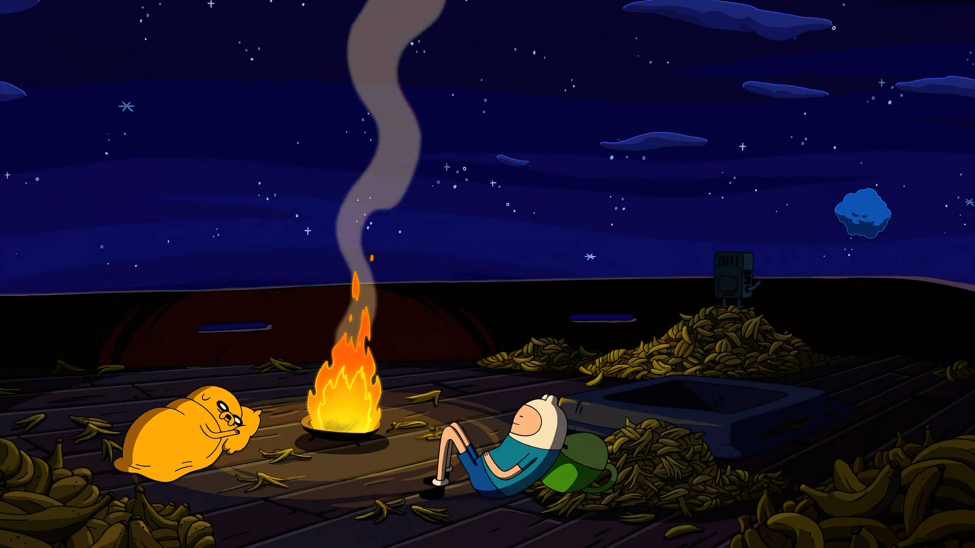 Bananas On Ship Adventure Time Laptop Background