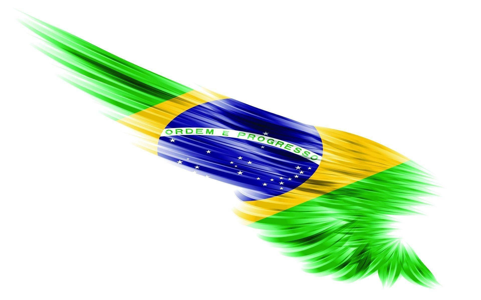 Bandeira Feather Brazil Flag Background