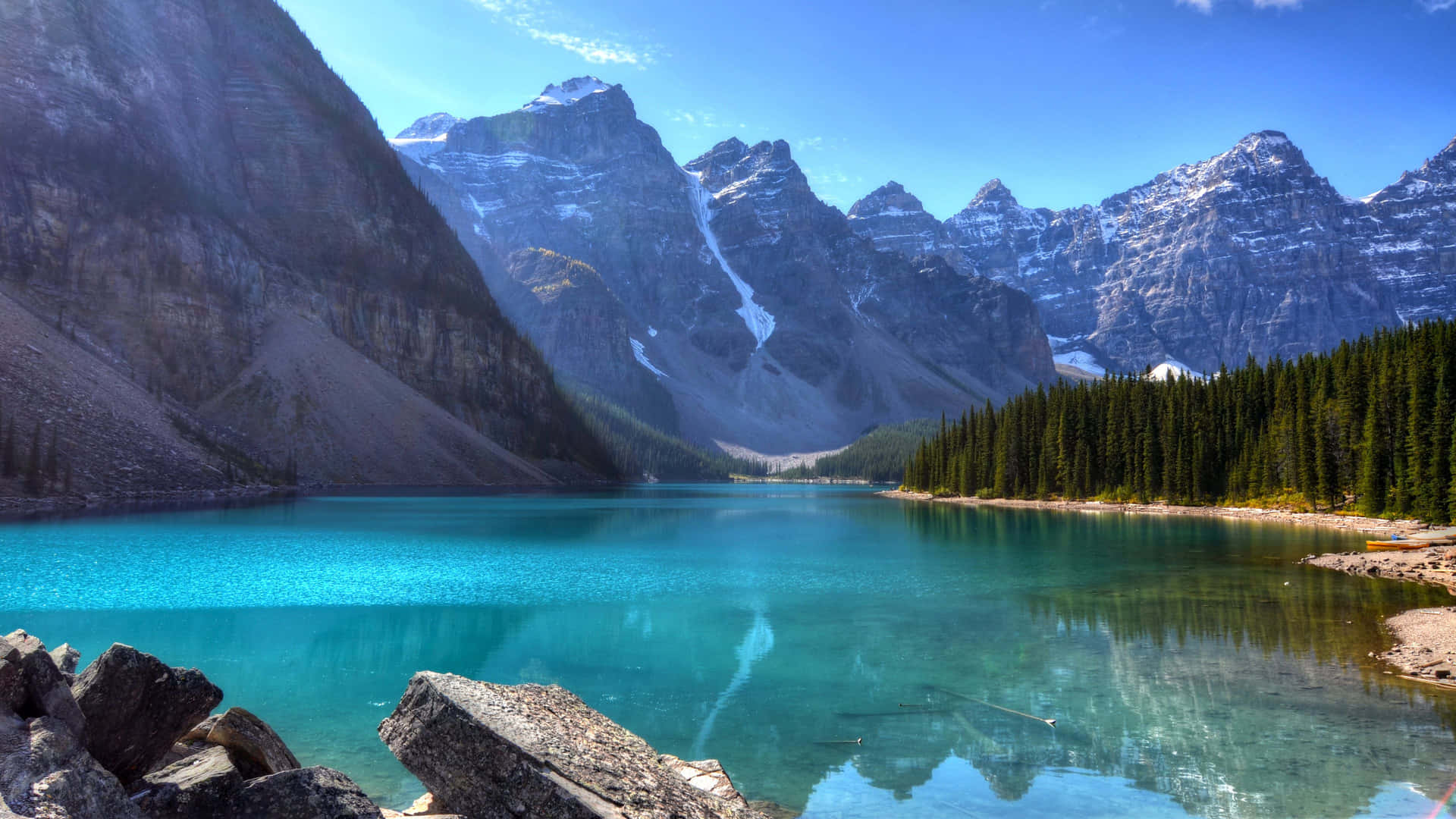 Banff Rocky Mountains 4k Ultra Hd Landscape Background
