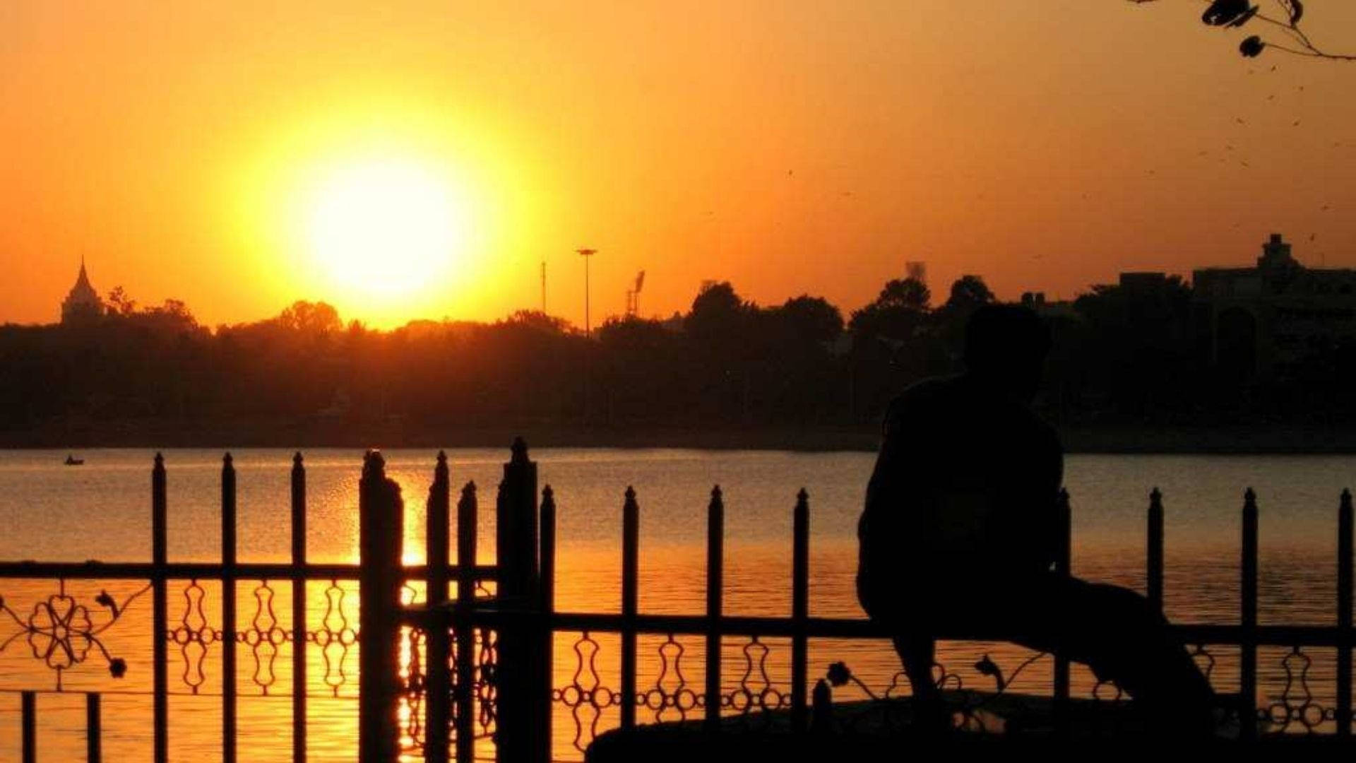 Bangalore Ulsoor Lake Sunset Background