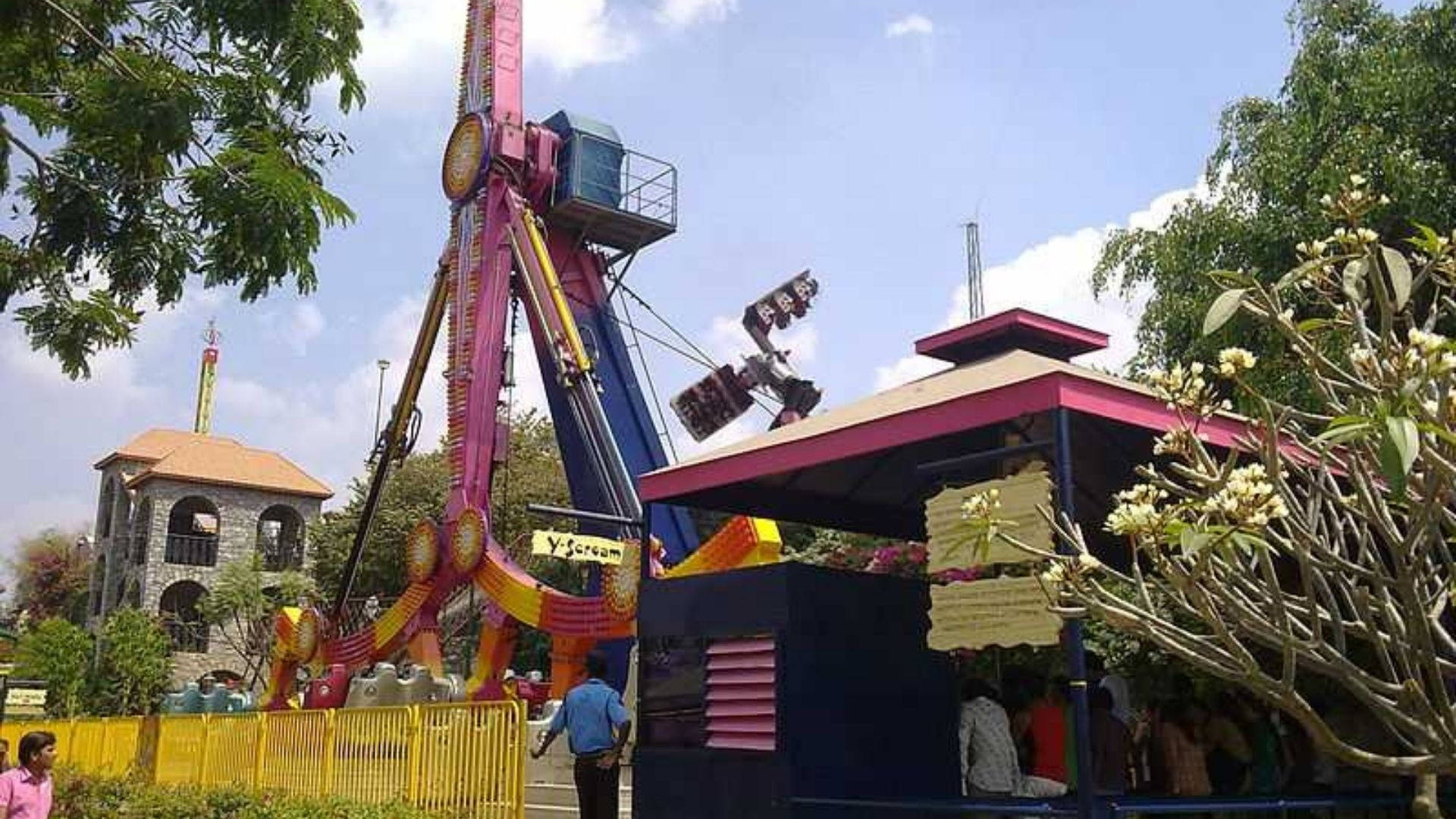 Bangalore Wonderla Amusement Park Rides Background