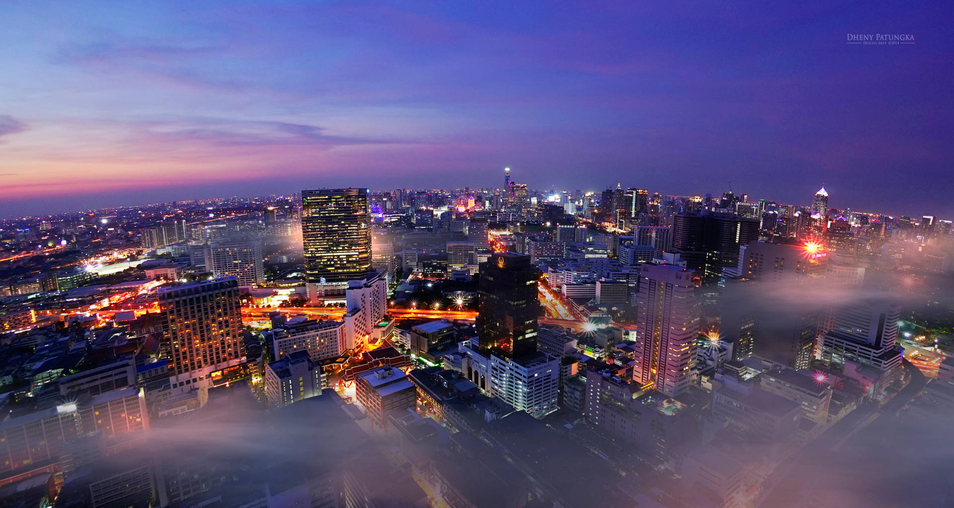 Bangkok Thailand Aerial View Background
