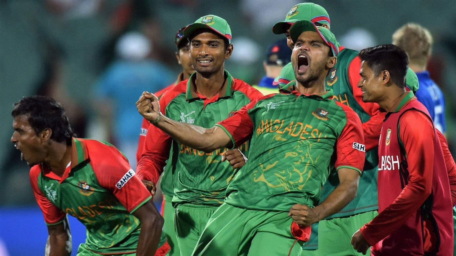 Bangladesh Cricket Team Celebrates Glorious Victory Background